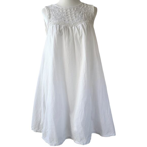 Tularosa White Cotton Eyelet Lace Mini Tent Dress Size Women's Small - Picture 1 of 11